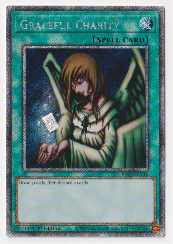 Graceful Charity (Platinum Secret Rare) : RA03-EN116 - Yu-Gi-Oh! Single Card Graceful Charity (Platinum Secret Rare) : RA03-EN116 - Yu-Gi-Oh! Single Card