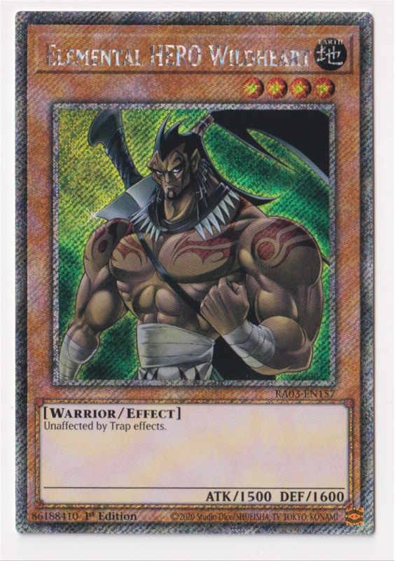 Elemental HERO Wildheart (Platinum Secret Rare) : RA03-EN157 - Yu-Gi-Oh! Single Card Elemental HERO Wildheart (Platinum Secret Rare) : RA03-EN157 - Yu-Gi-Oh! Single Card