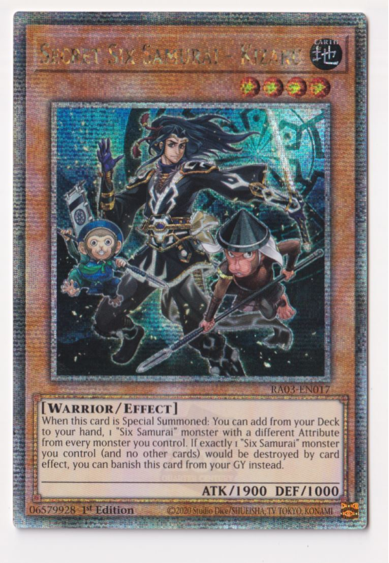 Secret Six Samurai - Kizaru (Quarter Century Secret Rare) : RA03-EN017 - Yu-Gi-Oh! Single Card Secret Six Samurai - Kizaru (Quarter Century Secret Rare) : RA03-EN017 - Yu-Gi-Oh! Single Card
