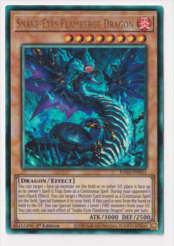 Snake-Eyes Flamberge Dragon (Ultimate Rare) : RA03-EN033 - Yu-Gi-Oh! Single Card Snake-Eyes Flamberge Dragon (Ultimate Rare) : RA03-EN033 - Yu-Gi-Oh! Single Card