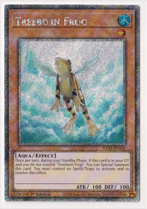 Treeborn Frog (Platinum Secret Rare) : RA03-EN161 - Yu-Gi-Oh! Single Card Treeborn Frog (Platinum Secret Rare) : RA03-EN161 - Yu-Gi-Oh! Single Card