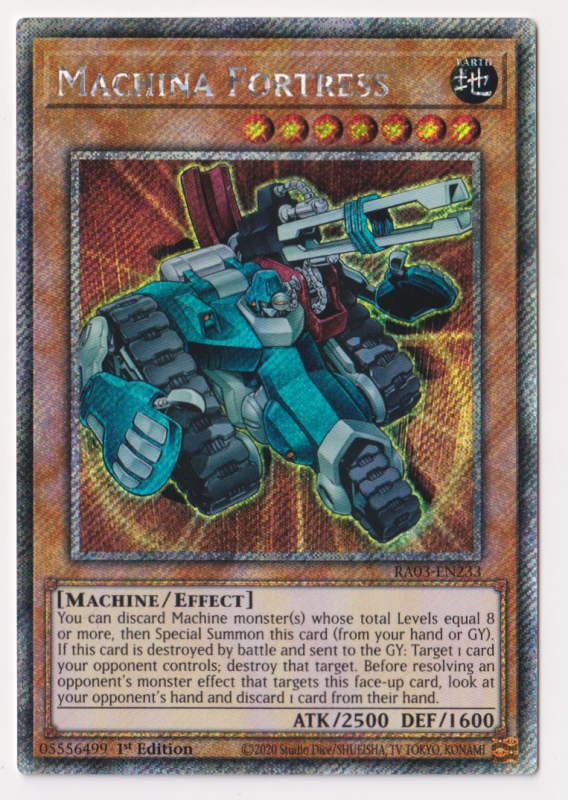 Machina Fortress (Platinum Secret Rare) : RA03-EN233 - Yu-Gi-Oh! Single Card Machina Fortress (Platinum Secret Rare) : RA03-EN233 - Yu-Gi-Oh! Single Card