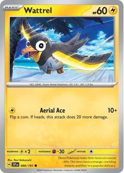 Wattrel single card from Pokemon