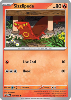 Sizzlipede single card from Pokemon