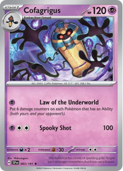 Cofagrigus single card from Pokemon