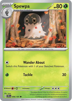 Spewpa single card from Pokemon