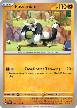 Passimian single card from Pokemon