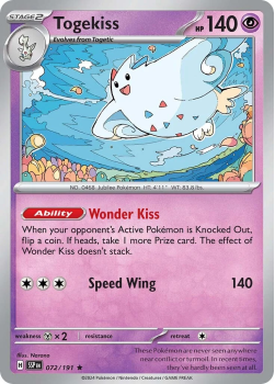 Togekiss single card from Pokemon