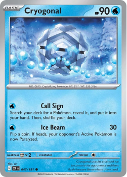 Cryogonal single card from Pokemon