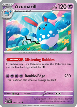 Azumarill single card from Pokemon