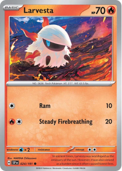 Larvesta single card from Pokemon