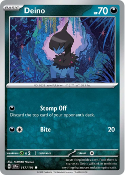 Deino single card from Pokemon
