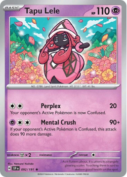 Tapu Lele single card from Pokemon