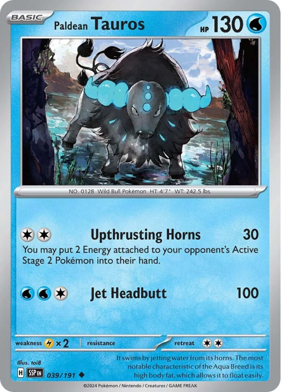 Paldean Tauros SCARLET AND VIOLET SURGING SPARKS 39 191 Pokemon paldean-tauros-scarlet-and-violet-surging-sparks-39-191-pokemon