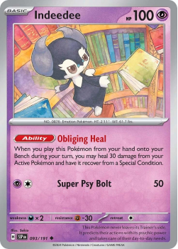 Indeedee single card from Pokemon