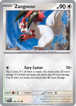 Zangoose single card from Pokemon
