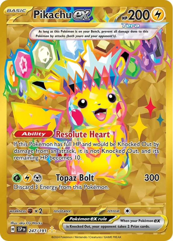 Pikachu ex : SCARLET AND VIOLET - SURGING SPARKS 247/191 - Pokemon Single Card Pikachu ex : SCARLET AND VIOLET - SURGING SPARKS 247/191 - Pokemon Single Card