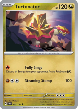 Turtonator single card from Pokemon