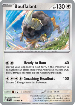 Bouffalant single card from Pokemon