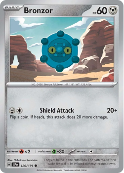 Bronzor single card from Pokemon