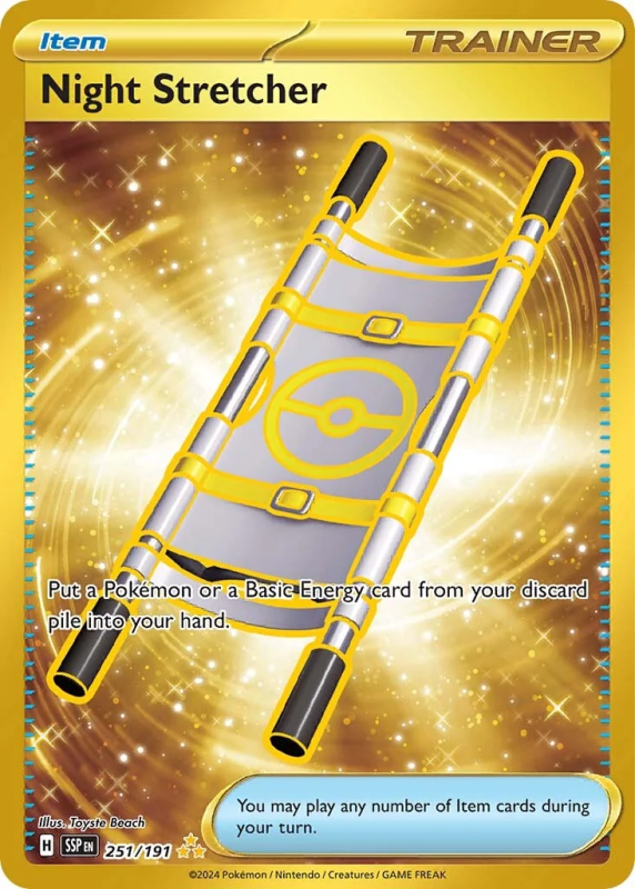 Night Stretcher : SCARLET AND VIOLET - SURGING SPARKS 251/191 - Pokemon Single Card Night Stretcher : SCARLET AND VIOLET - SURGING SPARKS 251/191 - Pokemon Single Card