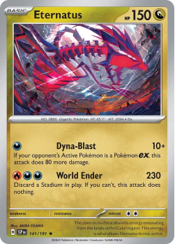 Eternatus single card from Pokemon