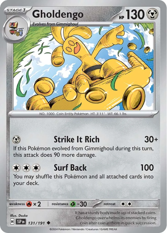 Gholdengo : SCARLET AND VIOLET - SURGING SPARKS 131/191 - Pokemon Single Card Gholdengo : SCARLET AND VIOLET - SURGING SPARKS 131/191 - Pokemon Single Card