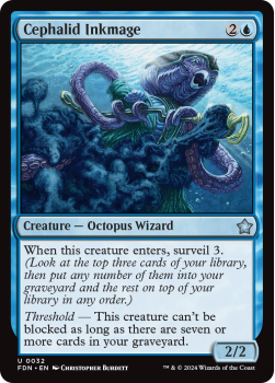 Cephalid Inkmage single card from Magic the Gathering