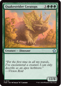 Quakestrider Ceratops single card from Magic the Gathering