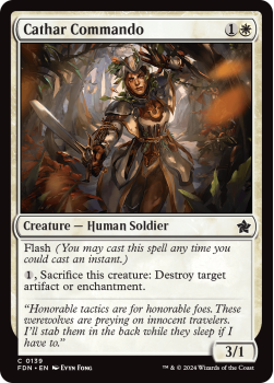 Cathar Commando single card from Magic the Gathering