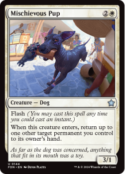 Mischievous Pup (FOIL) single card from Magic the Gathering