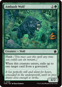 Ambush Wolf single card from Magic the Gathering