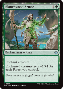 Blanchwood Armor single card from Magic the Gathering