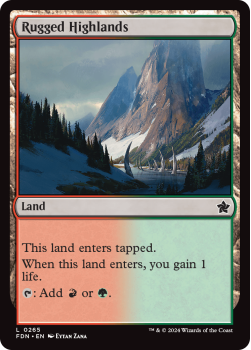 Rugged Highlands (FOIL) single card from Magic the Gathering