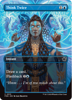Think Twice (BORDERLESS) single card from Magic the Gathering