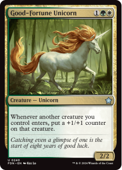 Good-Fortune Unicorn (FOIL) single card from Magic the Gathering