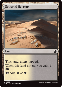 Scoured Barrens (FOIL) single card from Magic the Gathering