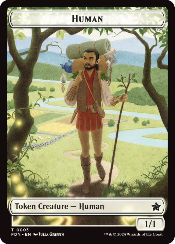 Human Knight Token Human // Knight Token : 0003 FOUNDATIONS 2024 - Magic the Gathering ...