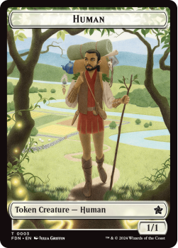 Human Token single card from Magic the Gathering
