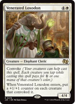 Venerated Loxodon single card from Magic the Gathering