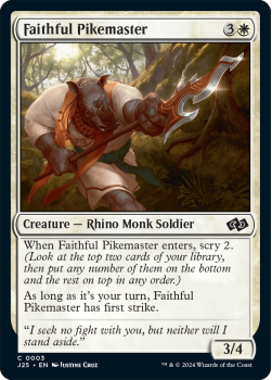 Faithful Pikemaster single card from Magic the Gathering