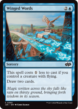 Winged Words single card from Magic the Gathering