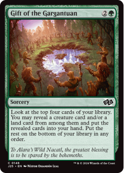 Gift of the Gargantuan single card from Magic the Gathering