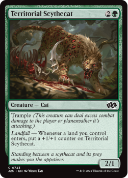 Territorial Scythecat single card from Magic the Gathering