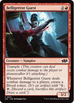 Belligerent Guest single card from Magic the Gathering
