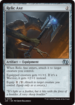 Relic Axe single card from Magic the Gathering
