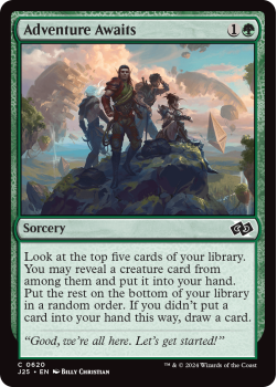 Adventure Awaits single card from Magic the Gathering