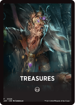 Treasures Theme Card single card from Magic the Gathering