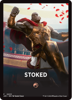Stoked Theme Card single card from Magic the Gathering