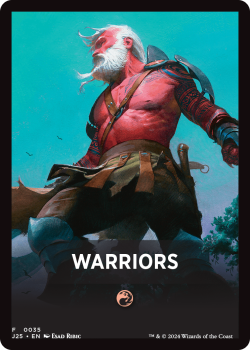 Warriors Theme Card single card from Magic the Gathering